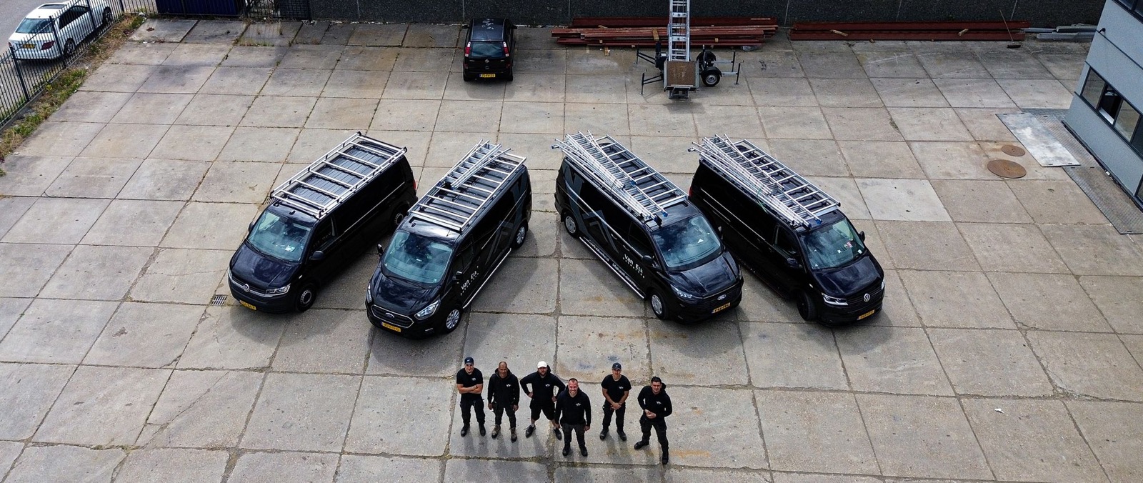 Luchtfoto bedrijfsdak in Zuid-Holland